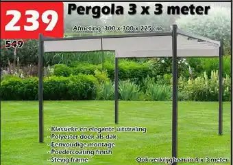 iTEK Pergola 3 x 3 meter aanbieding