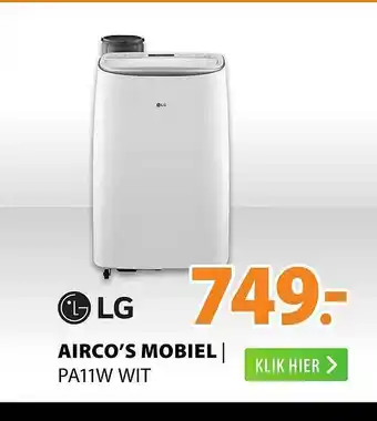 Expert Lg airco's mobiel | pa11w wit aanbieding