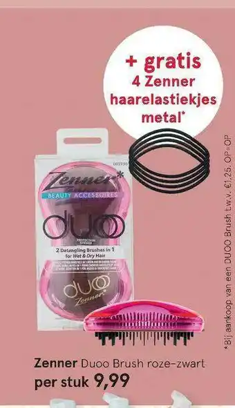 Etos Zenner duoo brush roze-zwart aanbieding