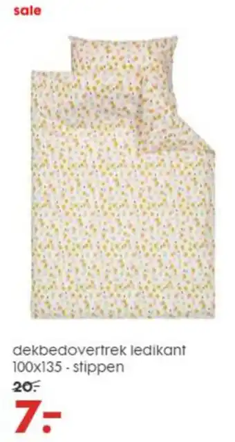 HEMA Dekbedovertrek ledikant 100*135 cm stippen aanbieding