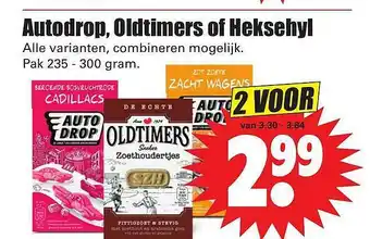 Dirk Autodrop, oldtimers of heksehyl aanbieding