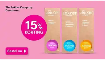 DA The Lekker Company Deodorant 15% Korting aanbieding