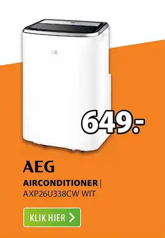 Expert AEG Airconditioner | AXP26U338CW Wit aanbieding