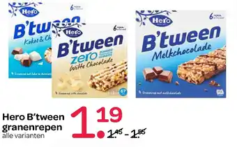 Spar Hero B'tween Granenrepen aanbieding