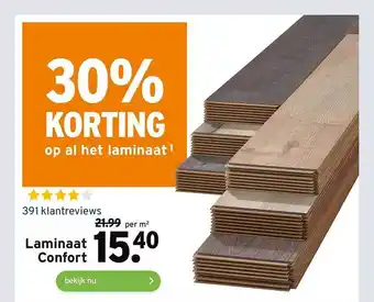 GAMMA Laminaat Confort 30% Korting aanbieding