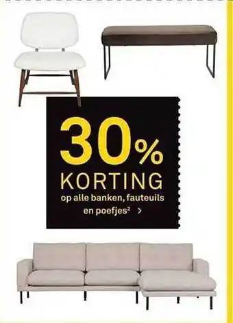 Karwei Op Alle Banken, Fauteuils En Poefjes² 30% Korting aanbieding