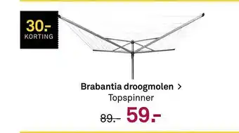 Karwei Brabantia Droogmolen > Topspinner 30.- Korting aanbieding