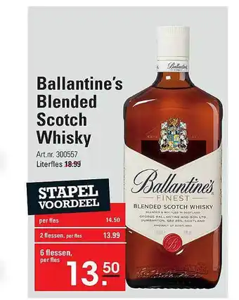 Sligro Ballantine's Blended Scotch Whisky aanbieding