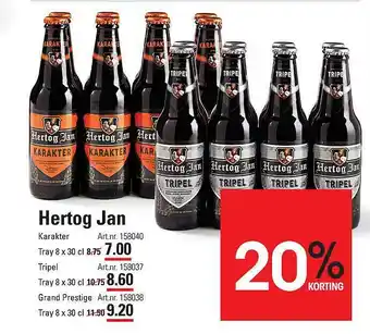 Sligro Hertog Jan Karakter, Tripel Of Grand Prestige 20% Korting aanbieding