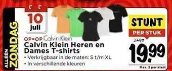 Vomar Voordeelmarkt Calvin Klein Heren En Dames T-Shirts aanbieding