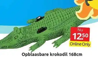 Boekenvoordeel Opblaasbare Krokodil 168cm aanbieding