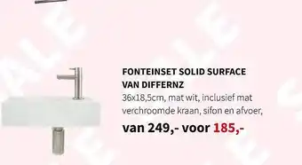 Nijhof Fonteinset Solid Surface Van Differnz aanbieding