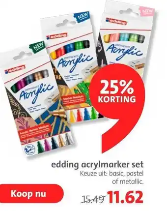 Bruna Edding Acrylmarker Set aanbieding