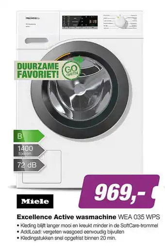 EP Miele Excellence Active Wasmachine WEA 035 WPS aanbieding