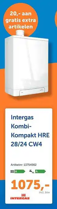 Warmteservice Intergas Kombikompakt HRE 28-24 CW4 aanbieding