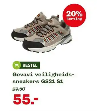 Welkoop Gevavi Veiligheidssneakers GS31 S1 20% Korting aanbieding