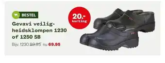 Welkoop Gevavi Veiligheidsklompen 1230 Of 1250 SB 20.- Korting aanbieding