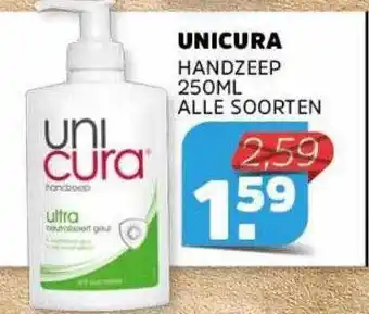 Sahan Supermarkten Unicura Handzeep 250ML aanbieding