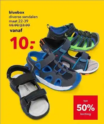 Scapino Bluebox Sandalen Tot 50% Korting aanbieding