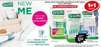 Trekpleister Gum Assortiment En O7 Active 1+1 Gratis aanbieding