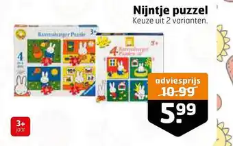 Trekpleister Nijntje Puzzel aanbieding