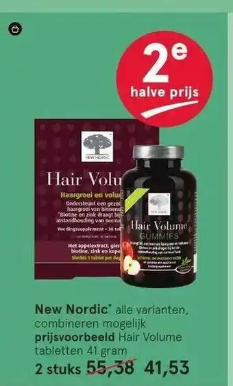 Etos New Nordic Hair Volume Tabletten 41 Gram aanbieding