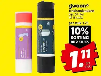 Boni Gwoon Trekbandzakken aanbieding