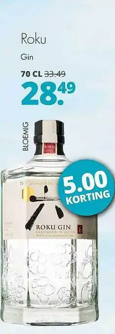 Mitra Roku Gin 5.00 Korting aanbieding