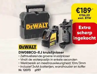 Toolstation DeWalt DW088CG-XJ Kruislijnlaser aanbieding