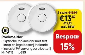 Toolstation Rookmelder aanbieding