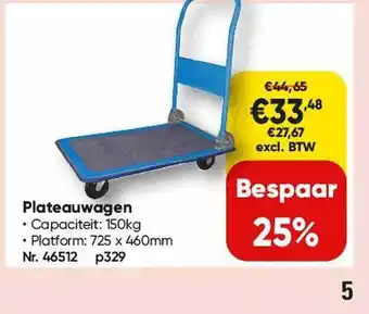 Toolstation Plateauwagen aanbieding