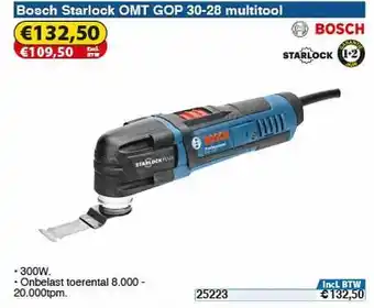 Toolstation Bosch Starlock OMT GOP 30-28 Multitool aanbieding