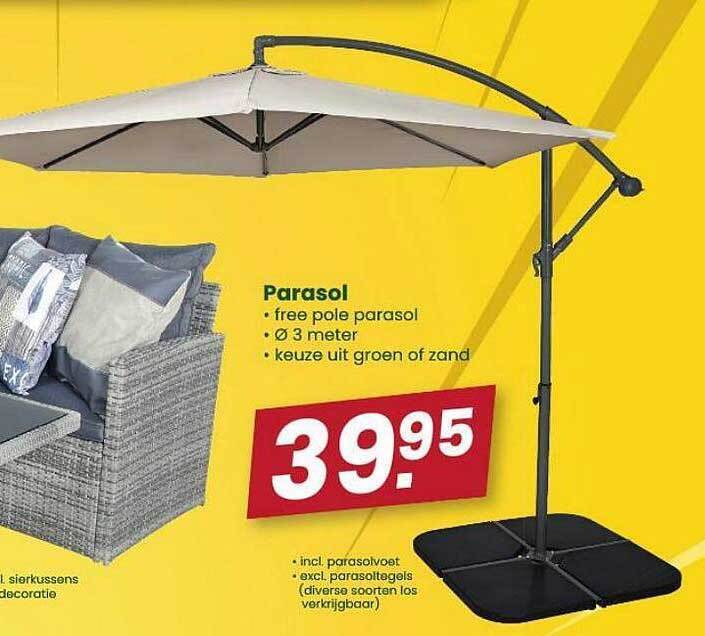 Parasol aanbieding bij Van Cranenbroek