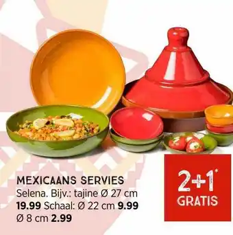 Xenos Mexicaans Servies : Tajine, Schaal 2+1 Gratis aanbieding