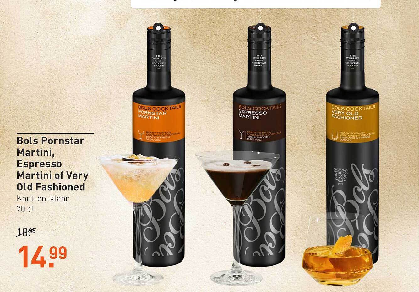 Bols Pornstar Martini, Espresso Martini Of Very Old Fashioned