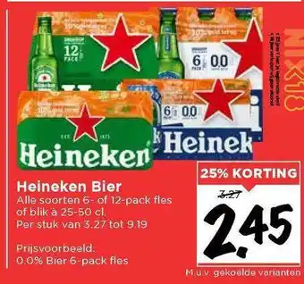 Vomar Voordeelmarkt Heineken bier 25% Korting aanbieding