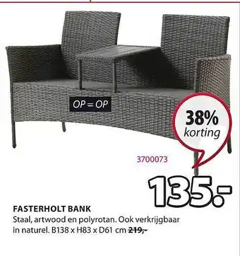 Jysk Fasterholt Bank 38% Korting aanbieding