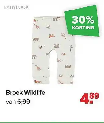 Baby-Dump Babylook Broek Wildlife 30% Korting aanbieding