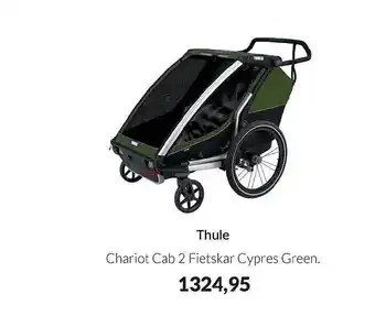 Babypark Thule Chariot Cab 2 Fietskar Cypres Green aanbieding