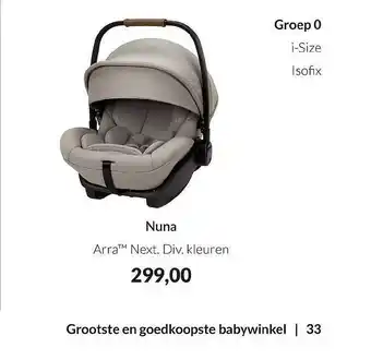 Babypark Nuna Arra™ Next Autostoel aanbieding