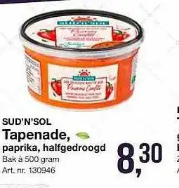 Bidfood Sud'N'Sol Tapenade, Paprika, Halfgedroogd aanbieding