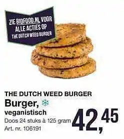 Bidfood The Dutch Weed Burger Burger, Veganistisch aanbieding