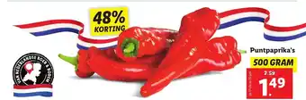 Lidl Puntpaprika's 500 gr aanbieding