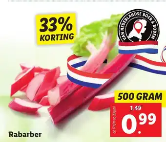 Lidl Rabarber 500gr aanbieding