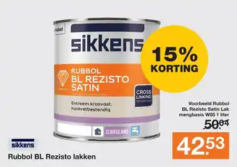 BOUWMAAT Sikkens Rubbol BL Rezisto Lakken 15% Korting aanbieding