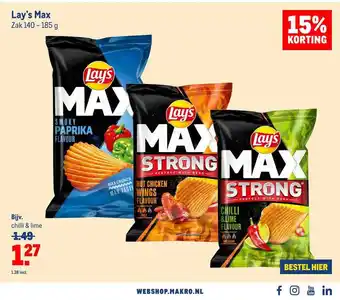 Makro Lay's Max 15% Korting aanbieding