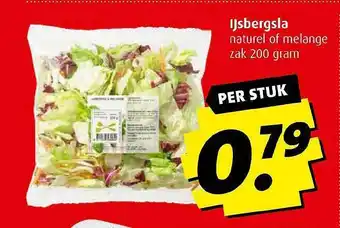 Boni Ijsbergsla naturel of melange 200 gram aanbieding