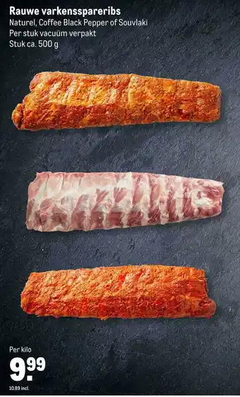 Makro Rauwe Varkensspareribs aanbieding