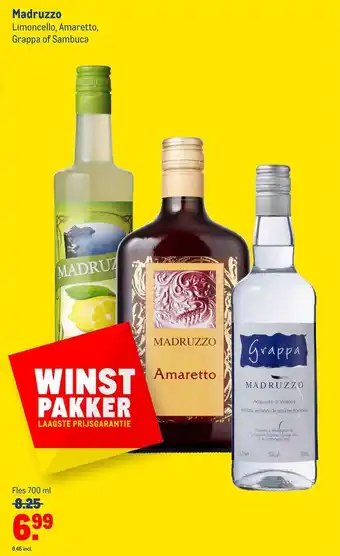 Makro Madruzzo Limoncello, Amaretto, Grappa Of Sambuca aanbieding