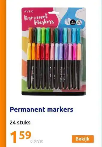 Action Permanent Markers aanbieding